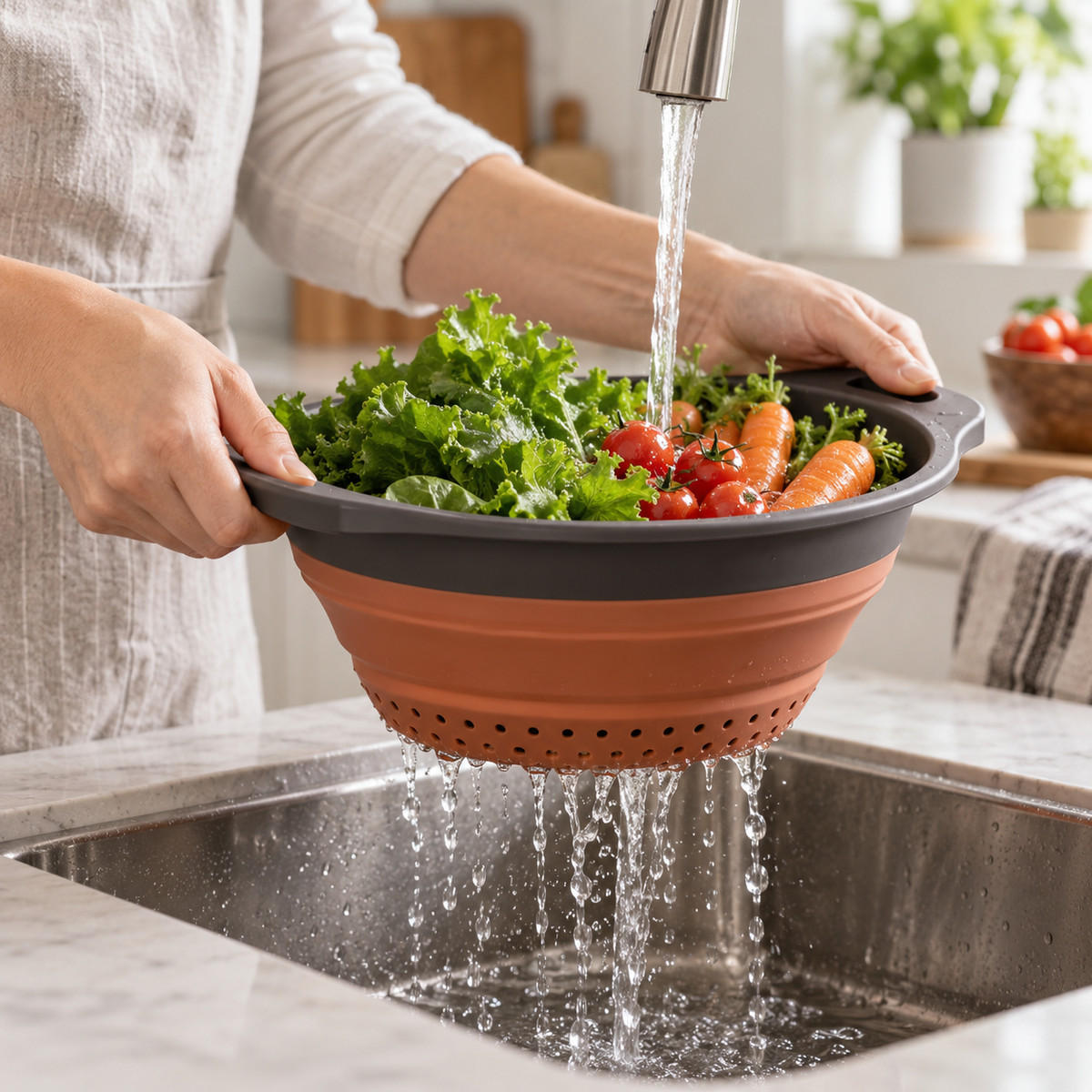 Collapsible Colander Set — lifestyle