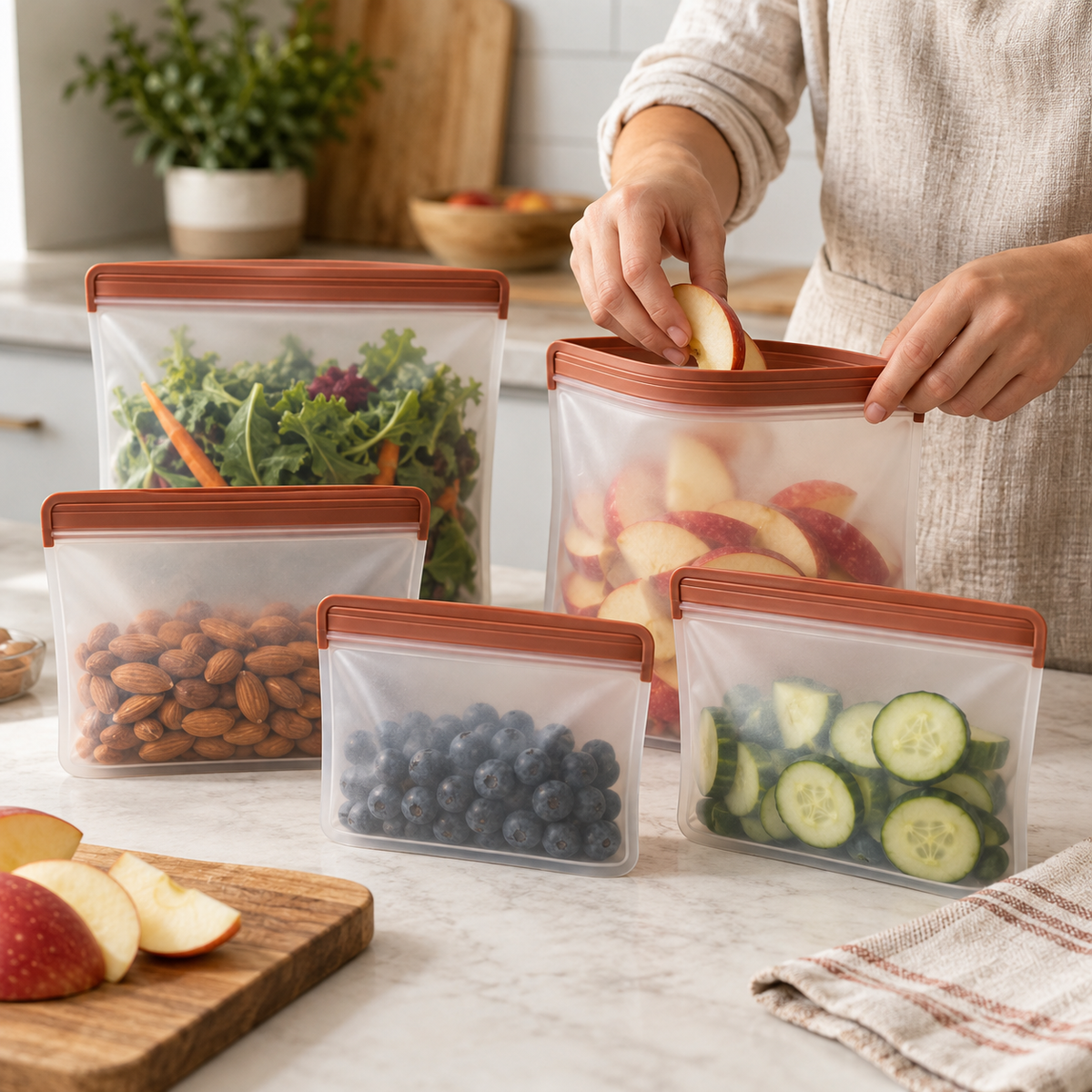 Reusable Food Storage Bag Set — lifestyle