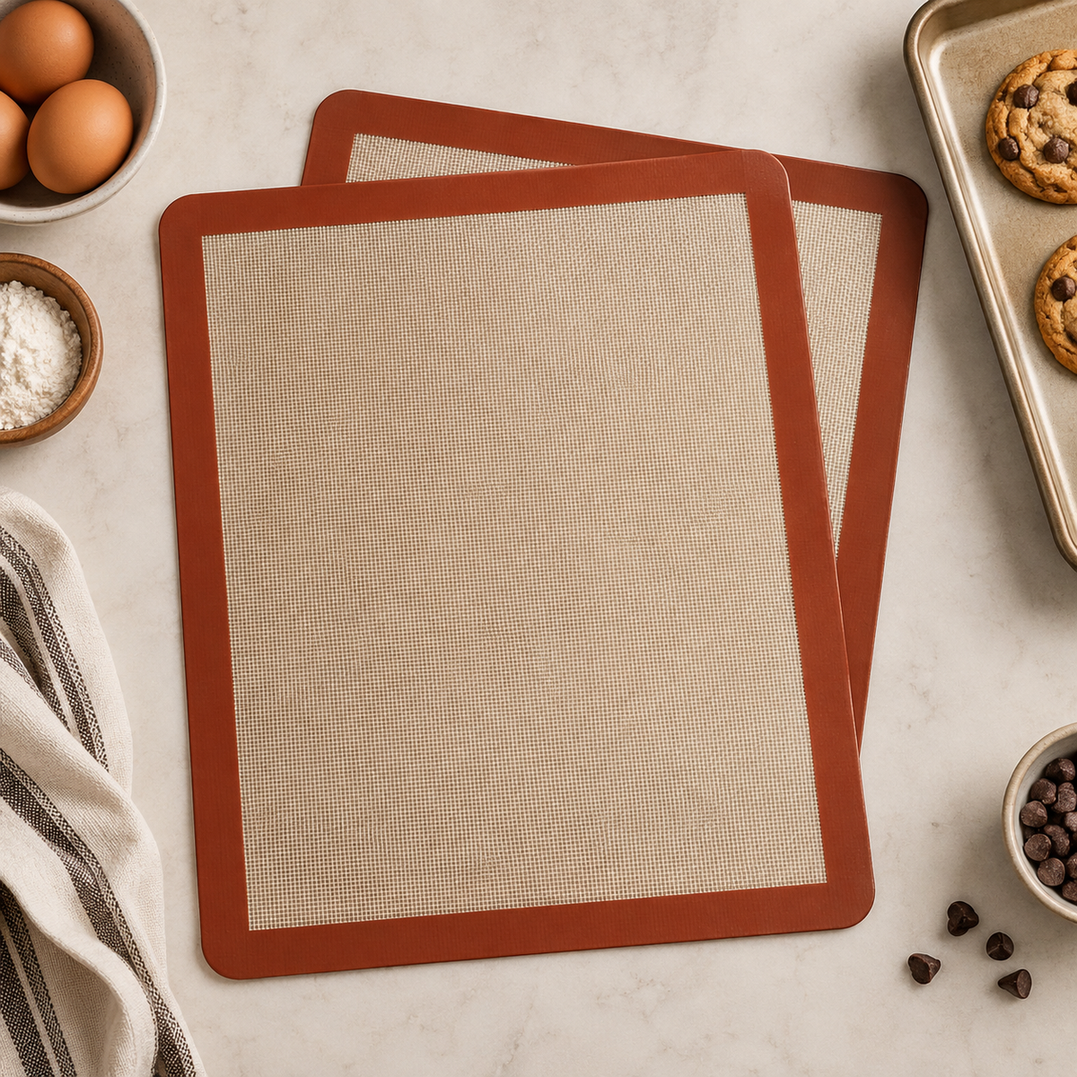 Silicone Baking Mat Pair — overview